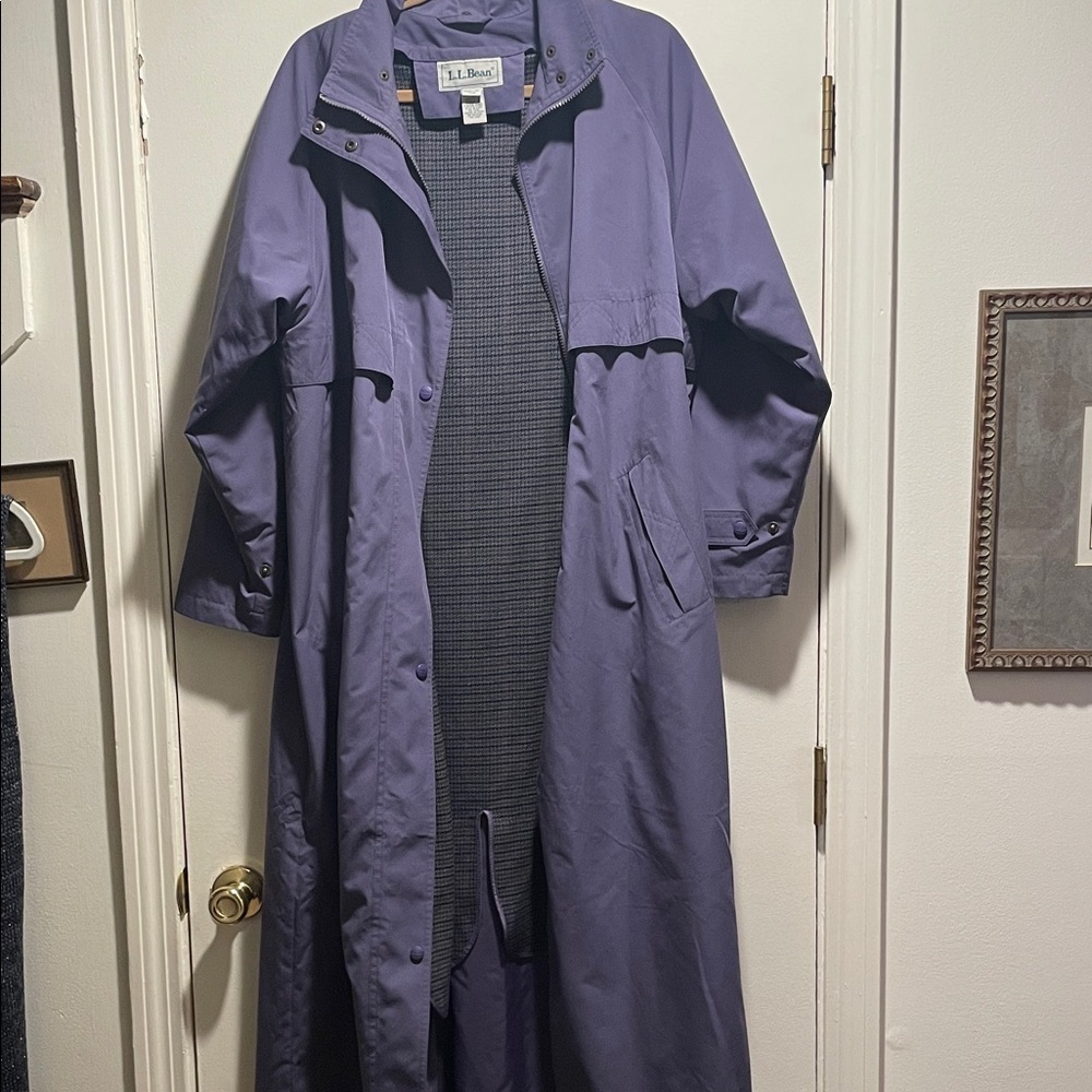 L.L. Bean Vintage Women's Lined Trench Coat in Purple